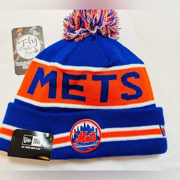 Beautiful MLB New Era New York Mets Blue & Orange Hat Cuff RARE Authentic Beanie New York Mets Hats - Etsy main image 3